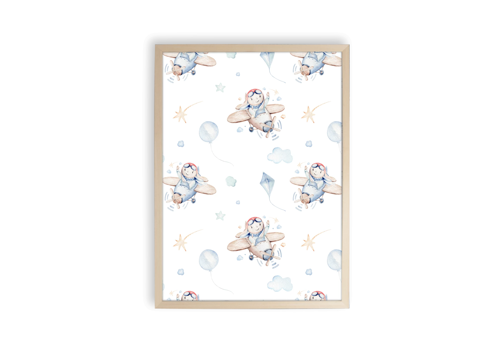 Affiche avions  aquarelle tapisserie
