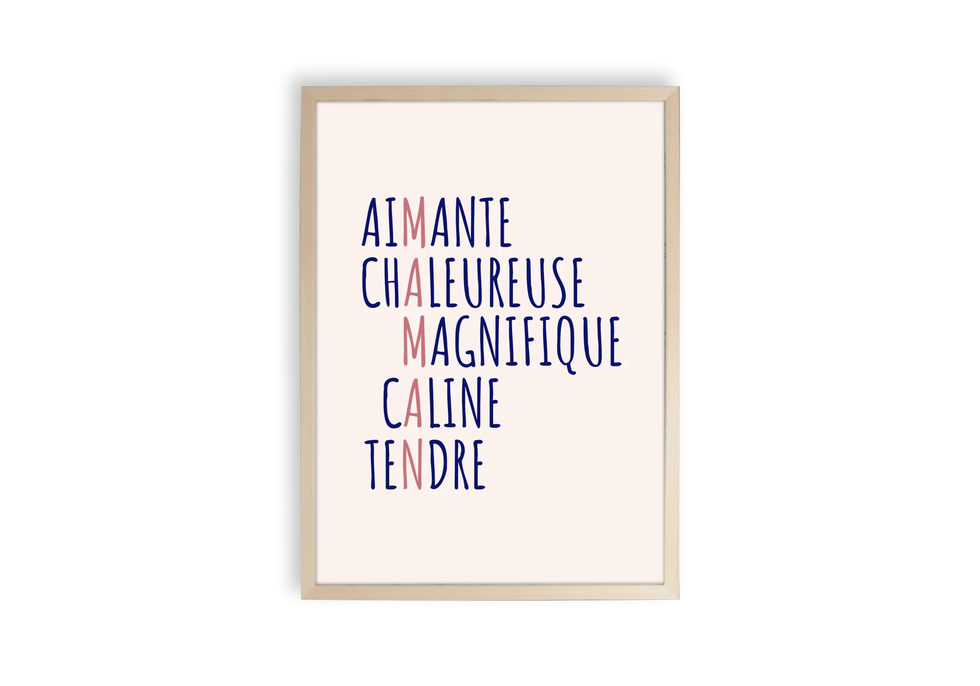 Affiche fête des mères acrostiche maman