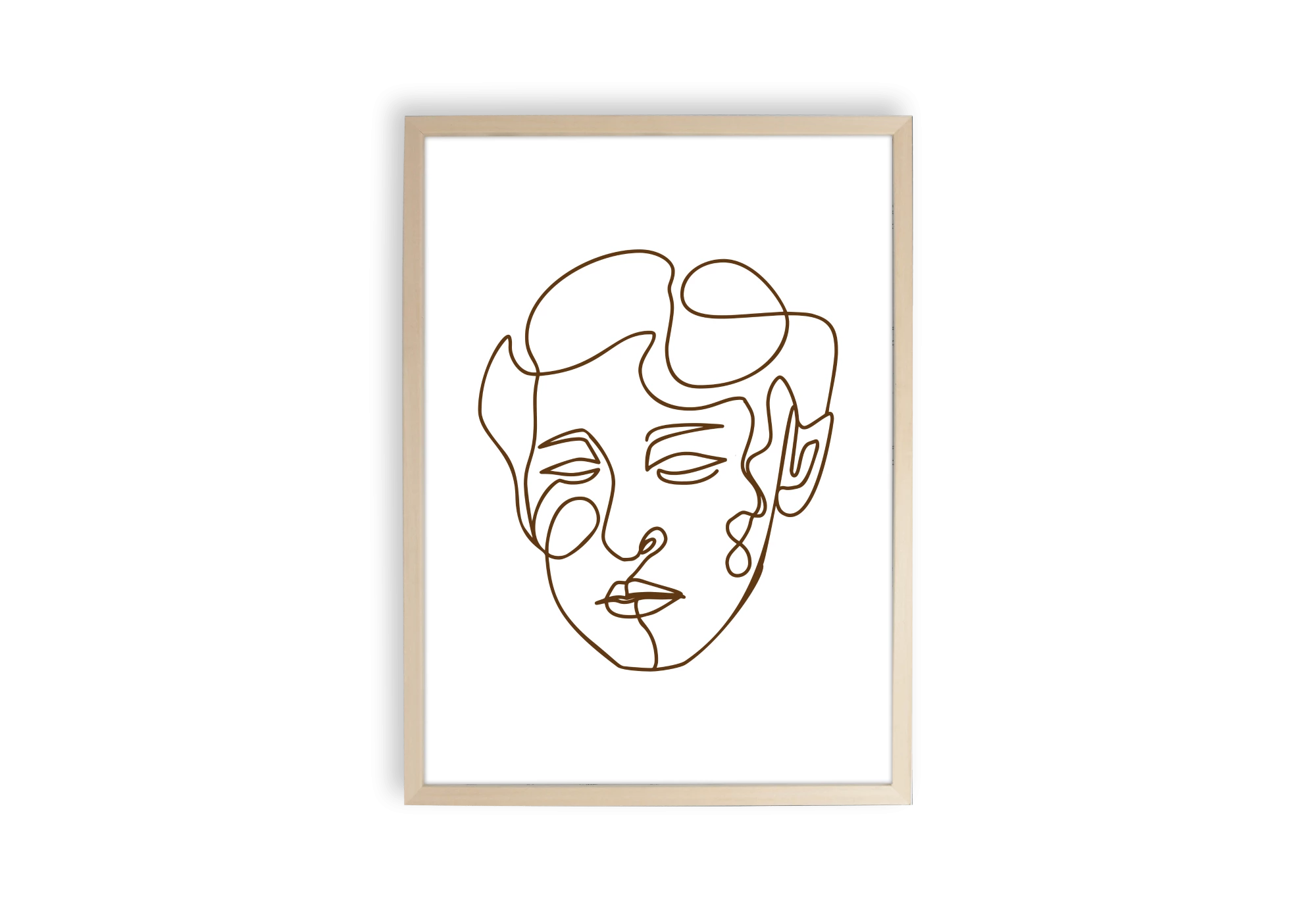 Affiche line art tête