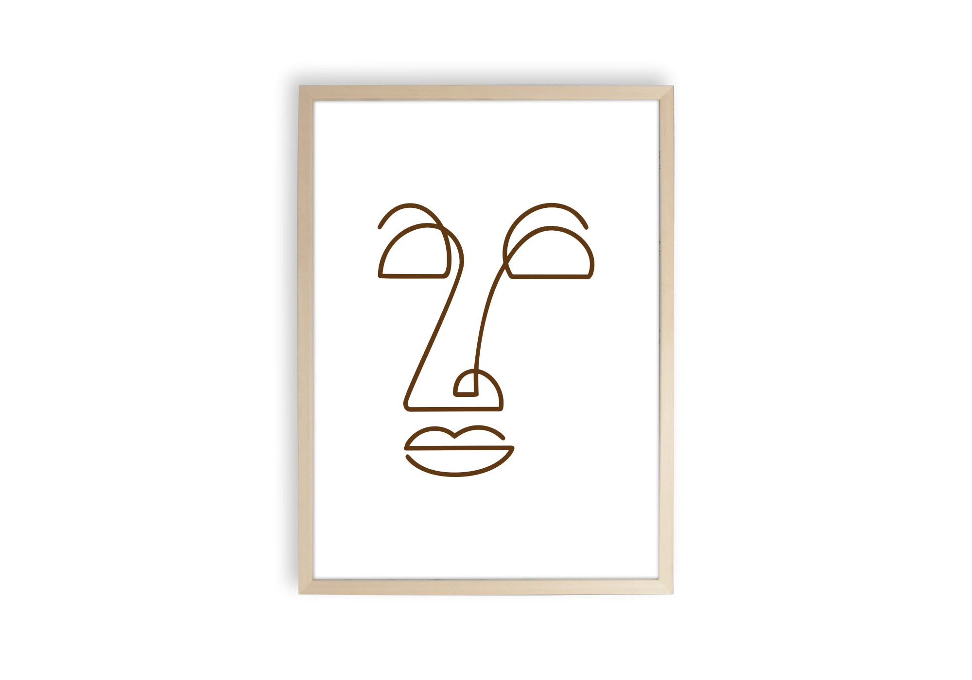 Affiche line art face