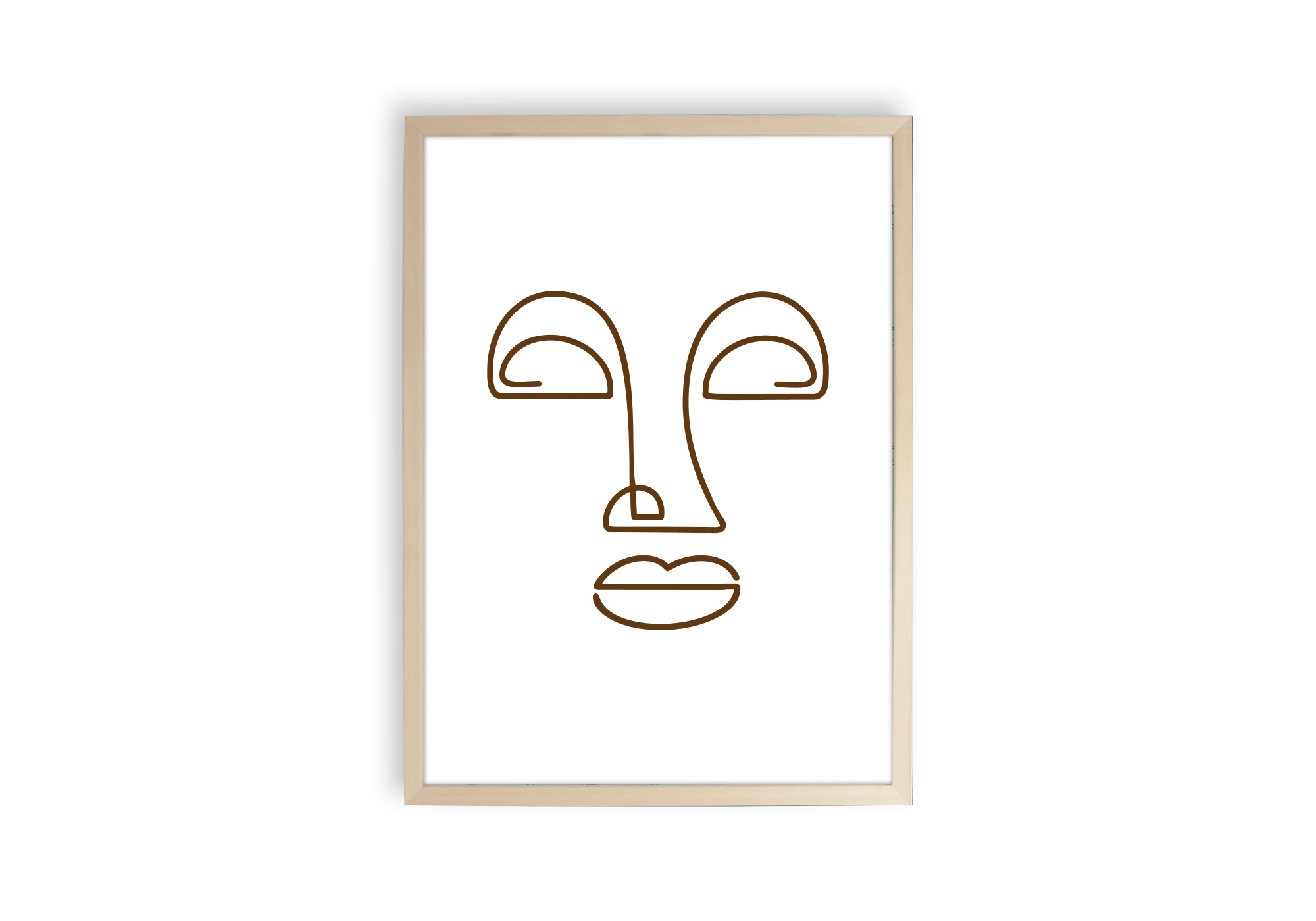 Affiche line art face