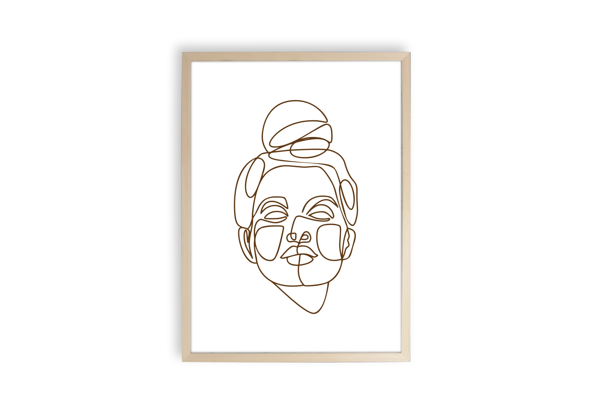 affiche-line-art-face-n5-cadre