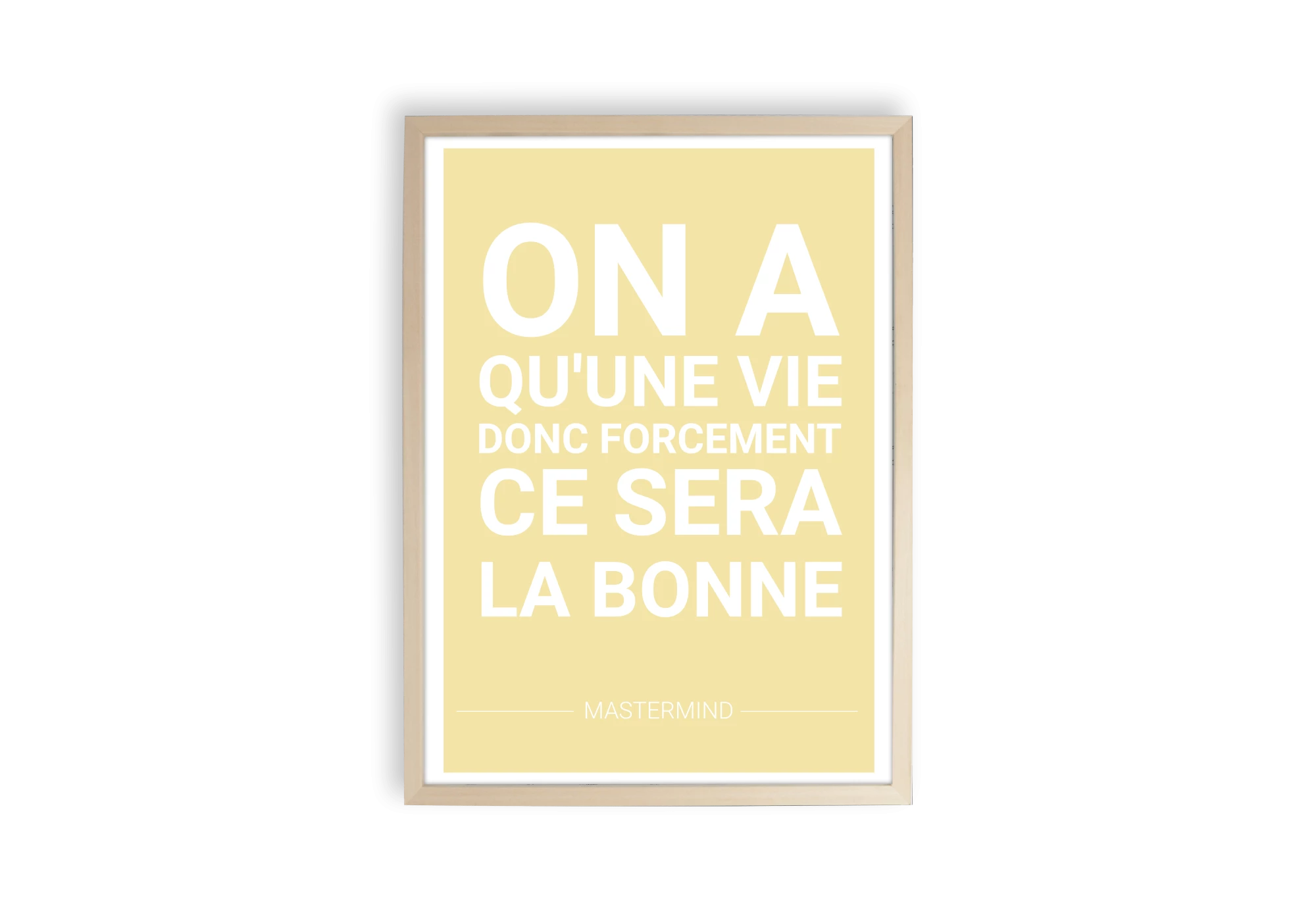 Poster citation on a qu'une vie donc forcément ce sera la bonne