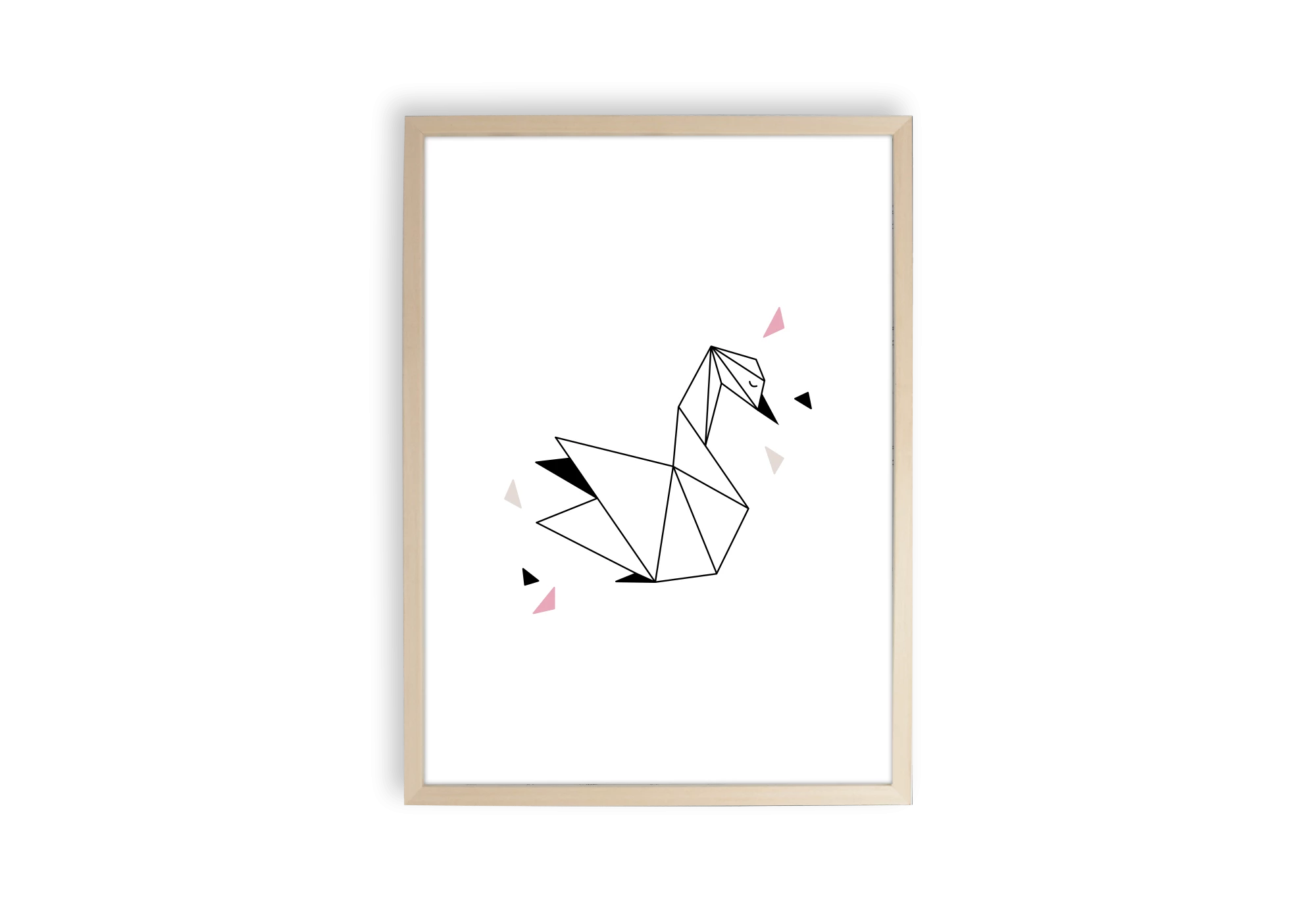 poster cygne en origami