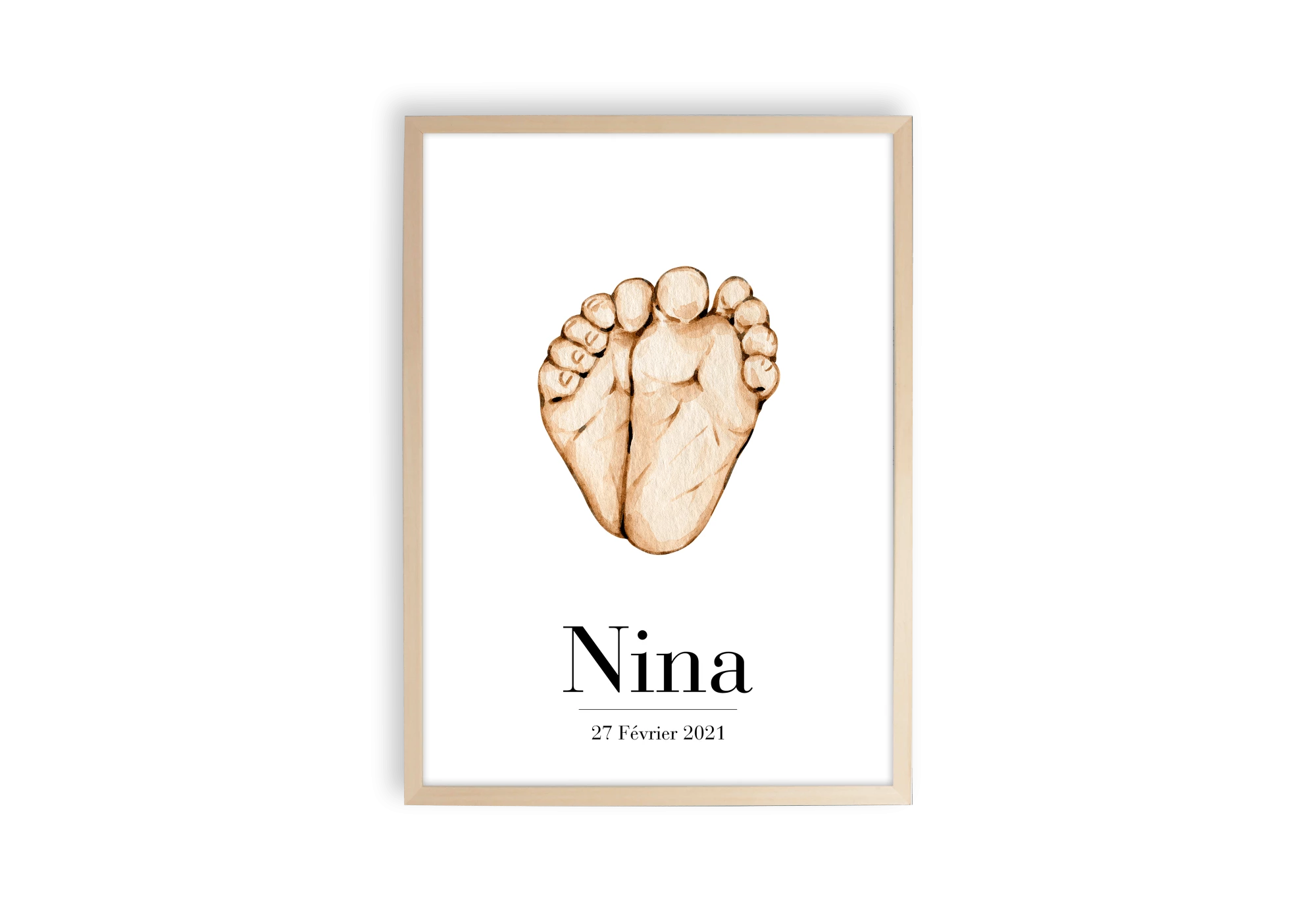 Affiche personnalisable pour souvenir de naissance enfant. Changez le nom ainsi que la date de naissance.