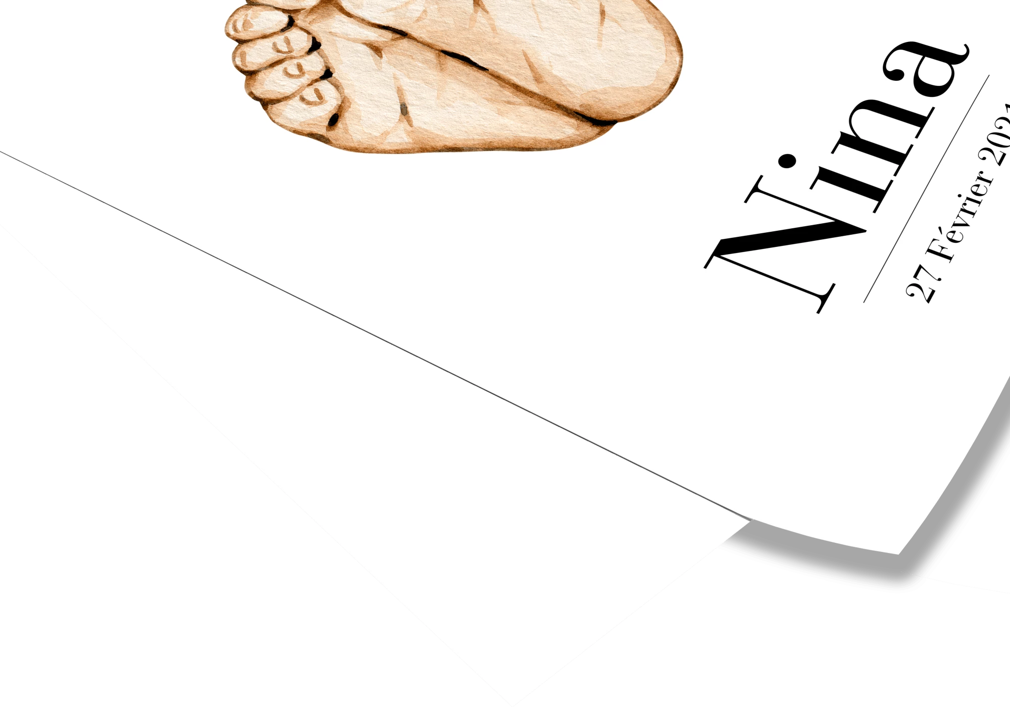 Poster personnalisable pour souvenir de naissance enfant. Changez le nom ainsi que la date de naissance.