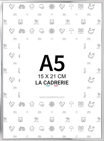 Découvrez notre élégant cadre A5 en aluminium argenté, idéal pour sublimer posters et affiches. Ce cadre photo A5, au design moderne, rehausse votre décoration intérieure, ajoutant une touche sophistiquée à tout espace.