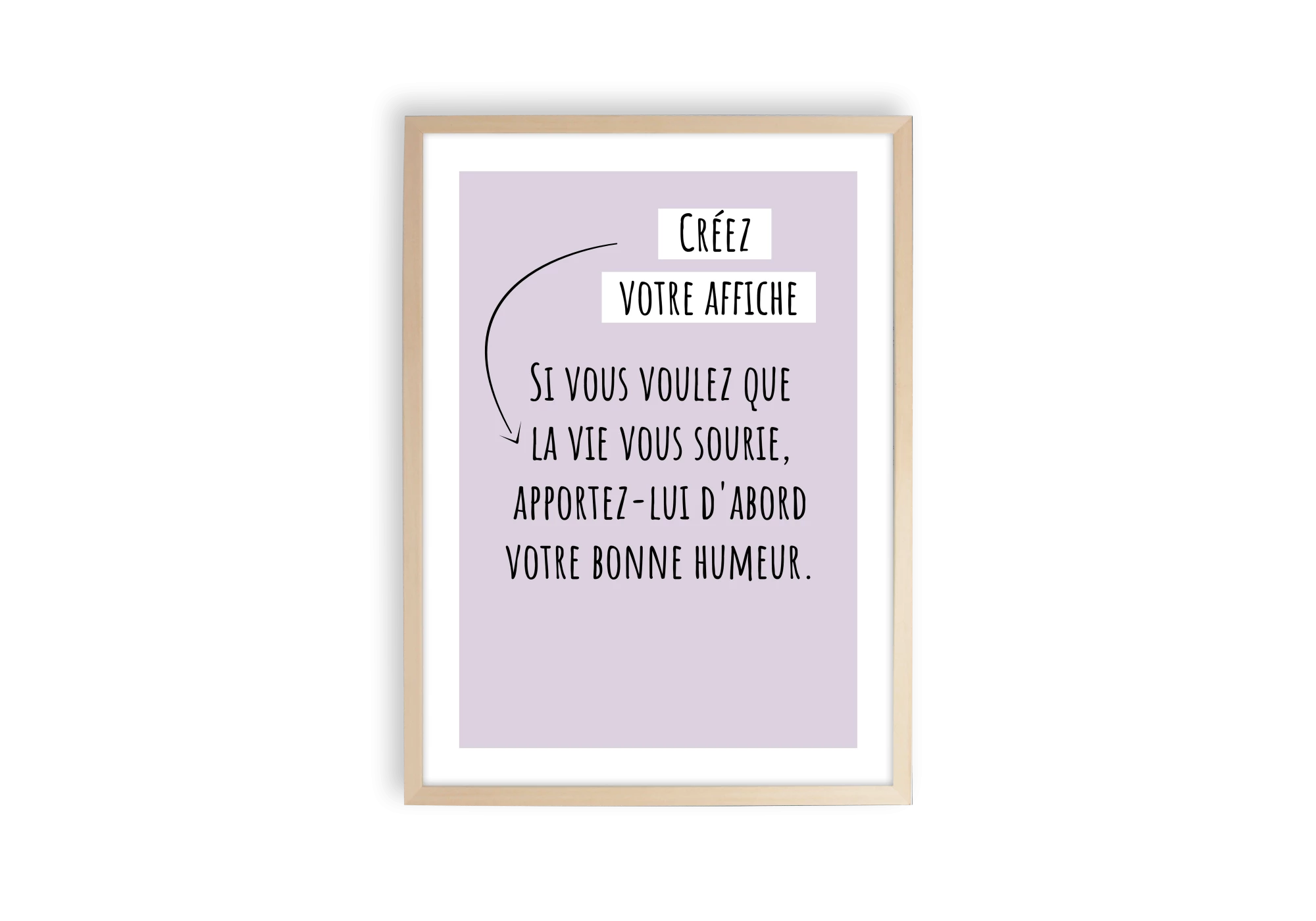 Affiche citation personnalisable