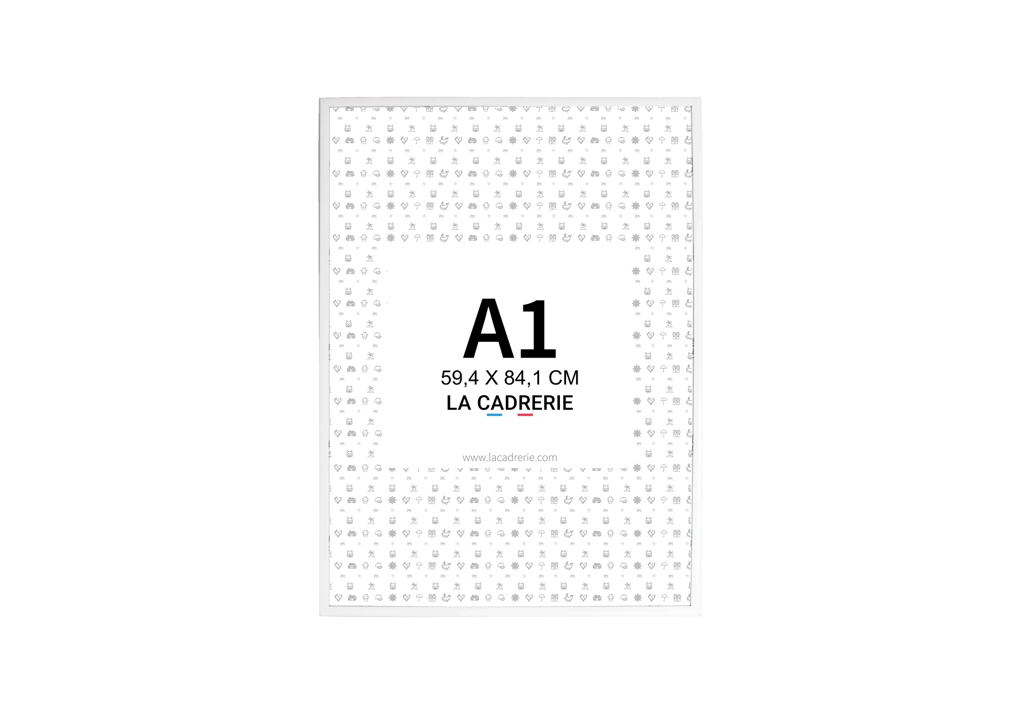 Cadre en aluminium blanc idéal pour encadrer vos photos et posters de dimensions 59,4x84,1 cm.
