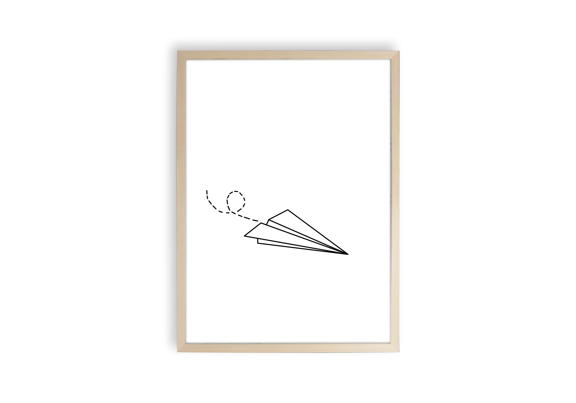 poster avion en papier origami qui vole