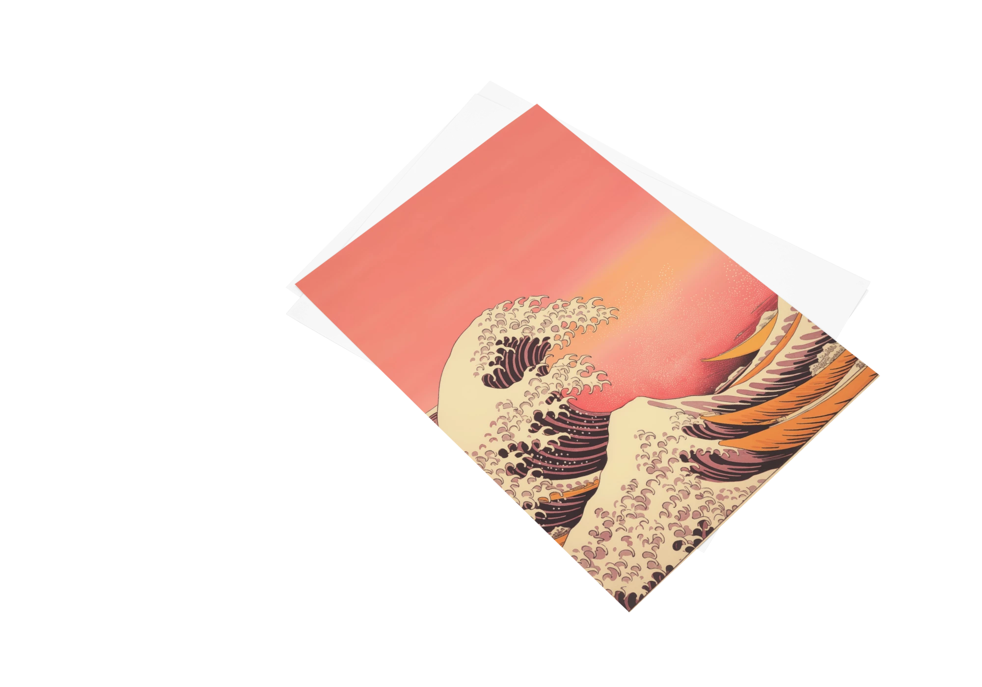 Voici notre affiche déco inspirée par "La Grande Vague de Kanagawa" d'Hokusai, une touche d'inspiration japonaise pour votre intérieur. Poster idéal pour les amateurs de nature et d'art asiatique à intégrer dans toute décoration moderne ou classique.