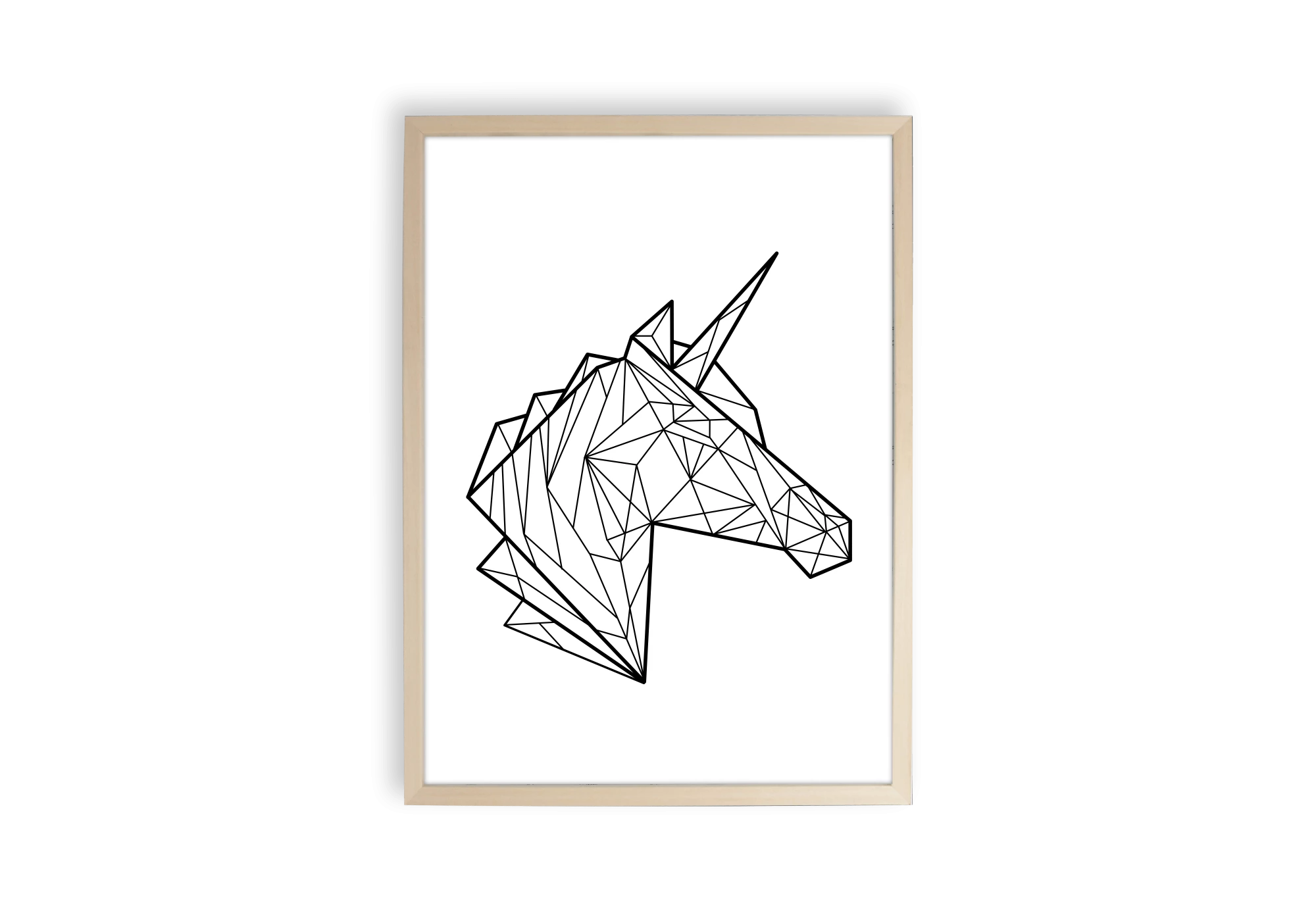 Affiche licorne origami