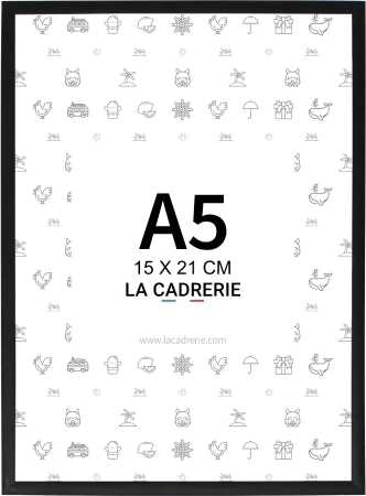 Découvrez notre élégant cadre A5 en aluminium noir mat, idéal pour sublimer posters et affiches. Ce cadre photo A5, au design moderne, rehausse votre décoration intérieure, ajoutant une touche sophistiquée à tout espace.