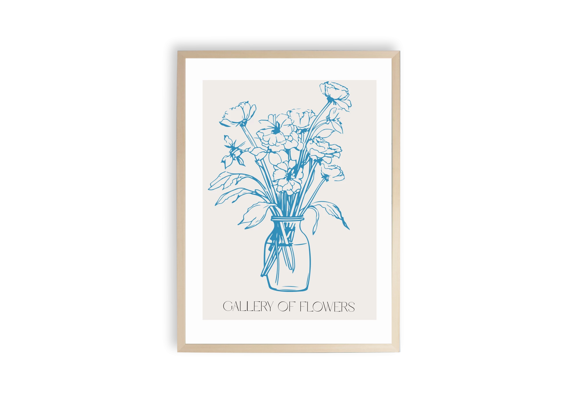Ce poster encadré avec un motif floral en bleu est parfait pour embellir votre maison. Idéal pour ajouter une touche de nature et de sérénité à votre espace intérieur.