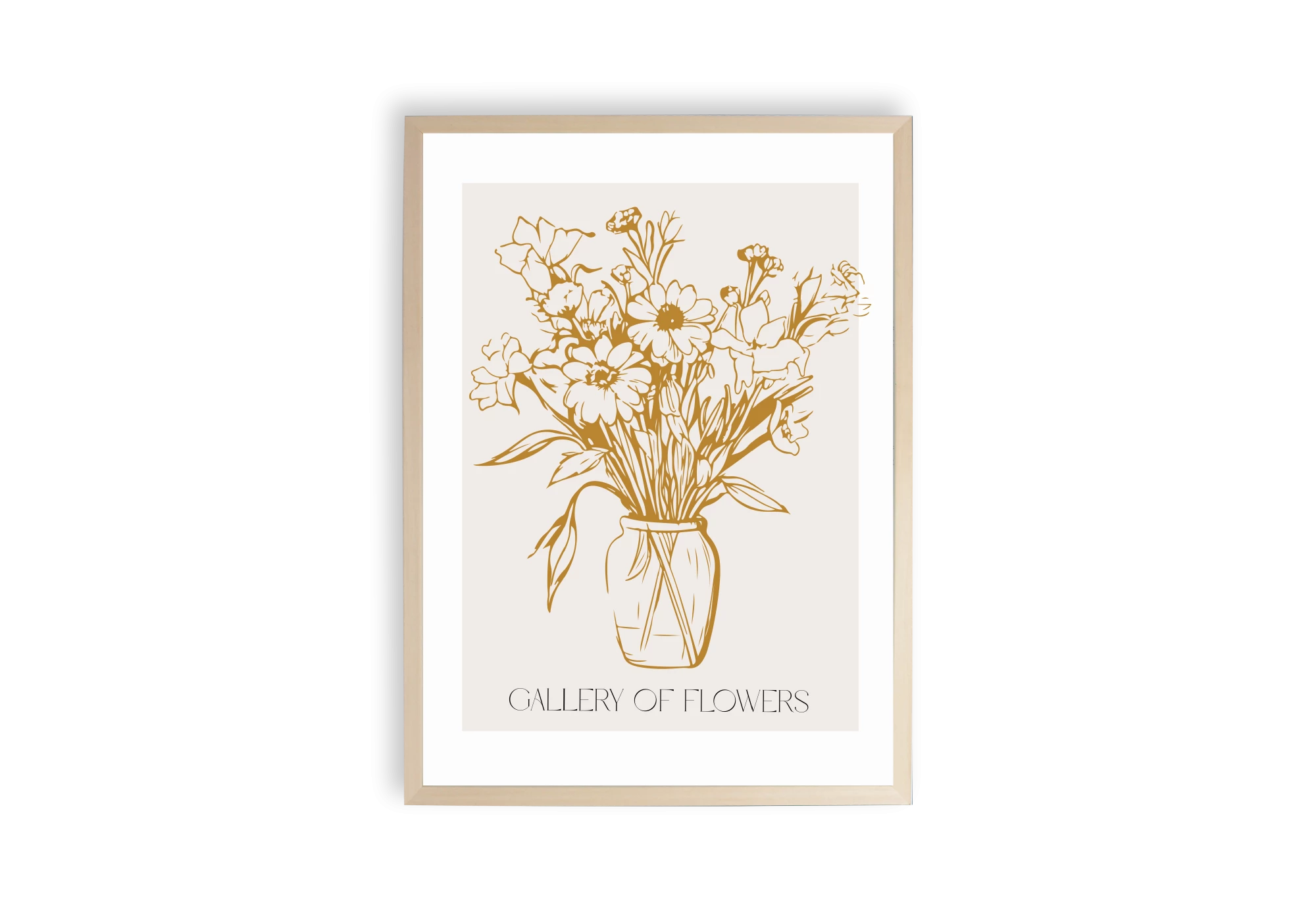 Découvrez notre collection d'affiches raffinées pour embellir votre maison. Ce cadre avec illustration florale dorée apporte une touche artistique et chaleureuse à votre intérieur. Parfait pour ceux qui recherchent l'élégance et la simplicité dans leur décoration.
