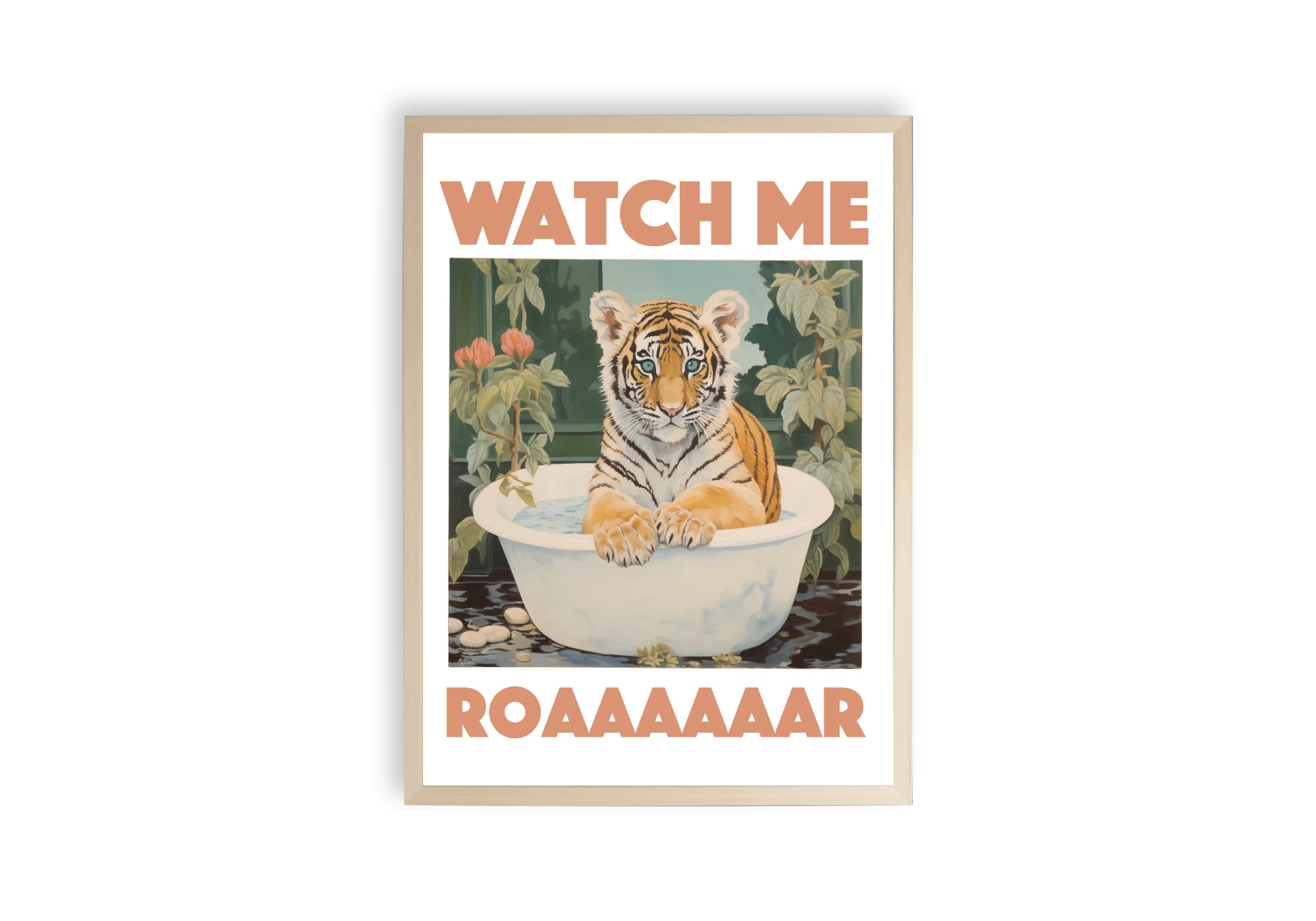 Ajoutez une touche sauvage à votre intérieur avec cette affiche encadrée d'un tigre dans une baignoire, parfaite pour personnaliser votre maison. Ce poster unique allie humour et style, idéal pour les amateurs d'art et de nature. Apportez une ambiance exotique à votre cadre de vie!