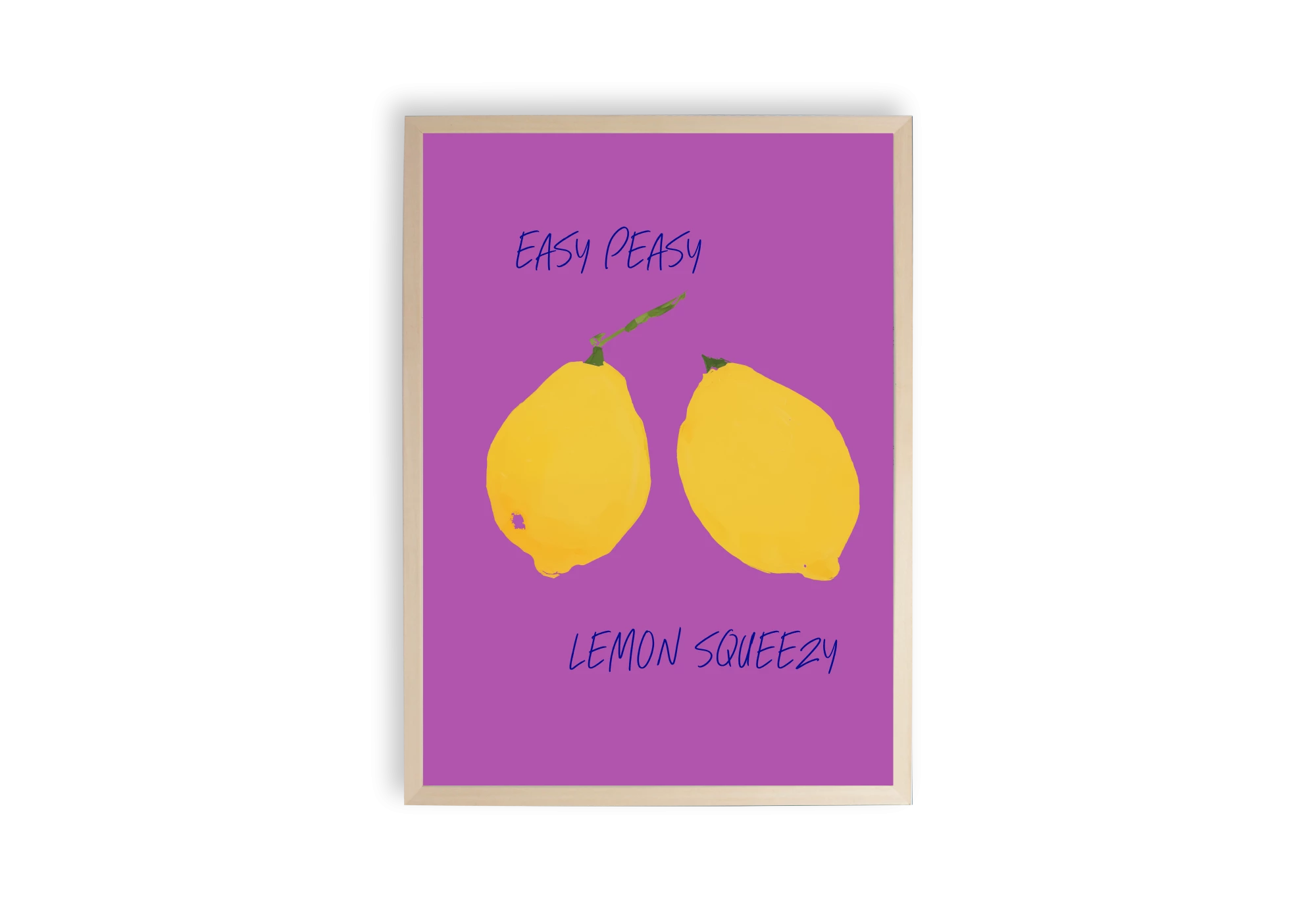 Ajoutez une touche d'humour et de fraîcheur à votre intérieur avec ce poster vibrant 'Easy Peasy Lemon Squeezy'. Idéal pour la maison, cette affiche colorée encadrée égaiera vos murs avec style. Parfait pour apporter une ambiance ludique et moderne dans votre cadre de vie.