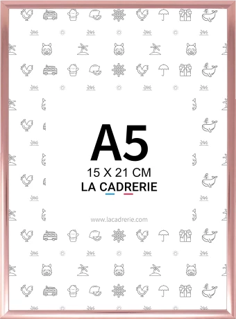 Découvrez notre élégant cadre A5 en aluminium rose, idéal pour sublimer posters et affiches. Ce cadre photo A5, au design moderne, rehausse votre décoration intérieure, ajoutant une touche sophistiquée à tout espace.