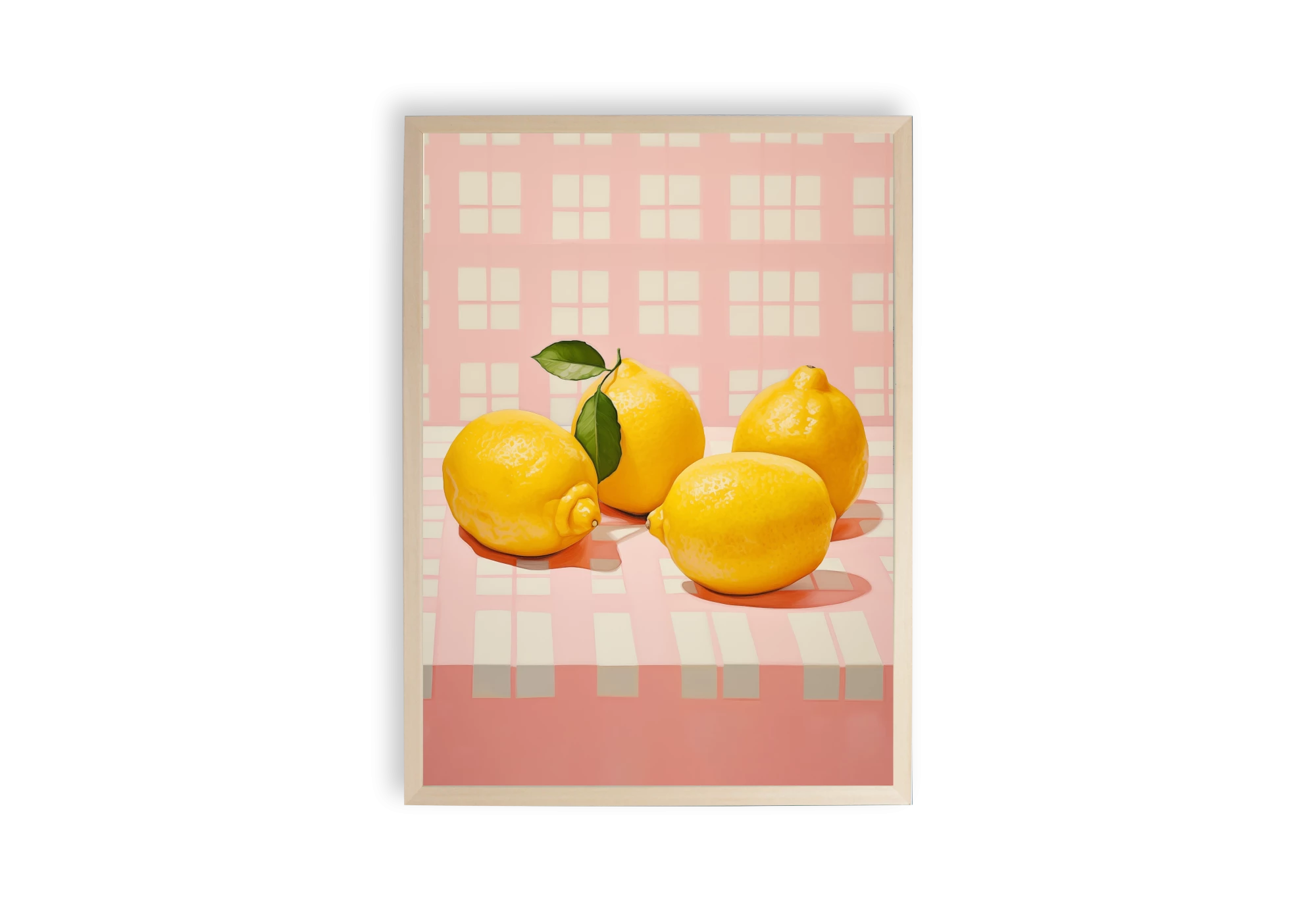 Découvrez cette affiche vibrante mettant en scène des citrons sur fond pastel, idéale pour rehausser votre intérieur. Ce poster encadré ajoute une touche lumineuse et artistique à votre maison, combinant élégance et fraîcheur dans votre espace de vie.