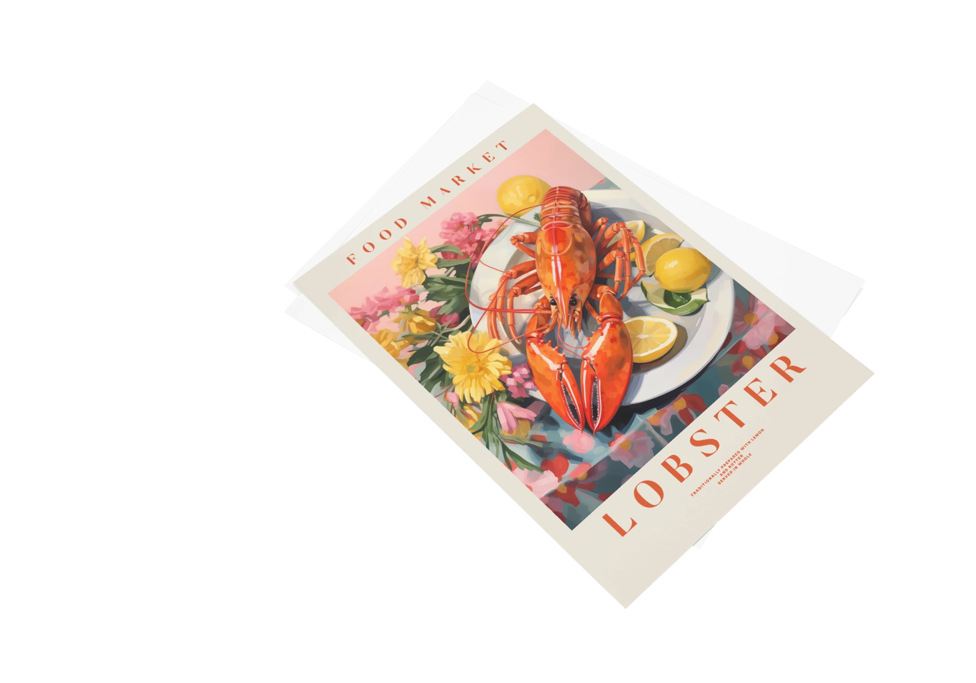 Ajoutez une touche artistique à votre intérieur avec ce cadre vibrant de homard. Idéal pour les affiches de maison, ce poster égayera votre espace avec ses couleurs vives et son design moderne. Parfait pour un coin cuisine ou salle à manger original.