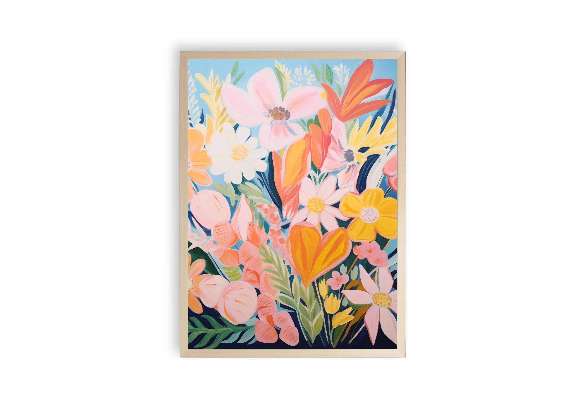Ajoutez une touche de nature colorée à votre maison avec ce cadre floral. Ce poster est idéal pour illuminer n'importe quelle pièce, transformant votre espace intérieur en un jardin luxuriant avec des affiches aux teintes vives et apaisantes.