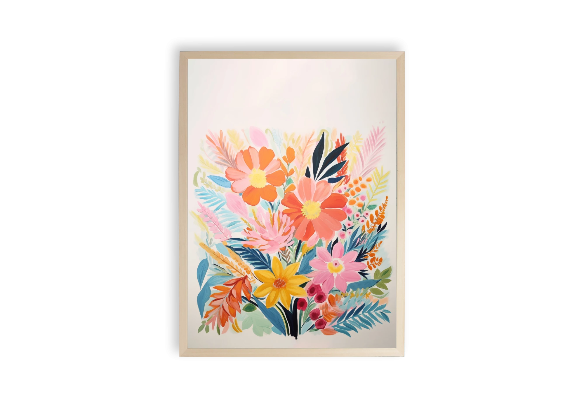 Un poster vibrant et coloré pour égayer votre intérieur. Cette affiche encadrée, représentant un bouquet de fleurs, apporte une touche printanière et chaleureuse à votre maison. Parfait pour décorer toute pièce et ajouter de la vie aux murs de votre espace de vie.