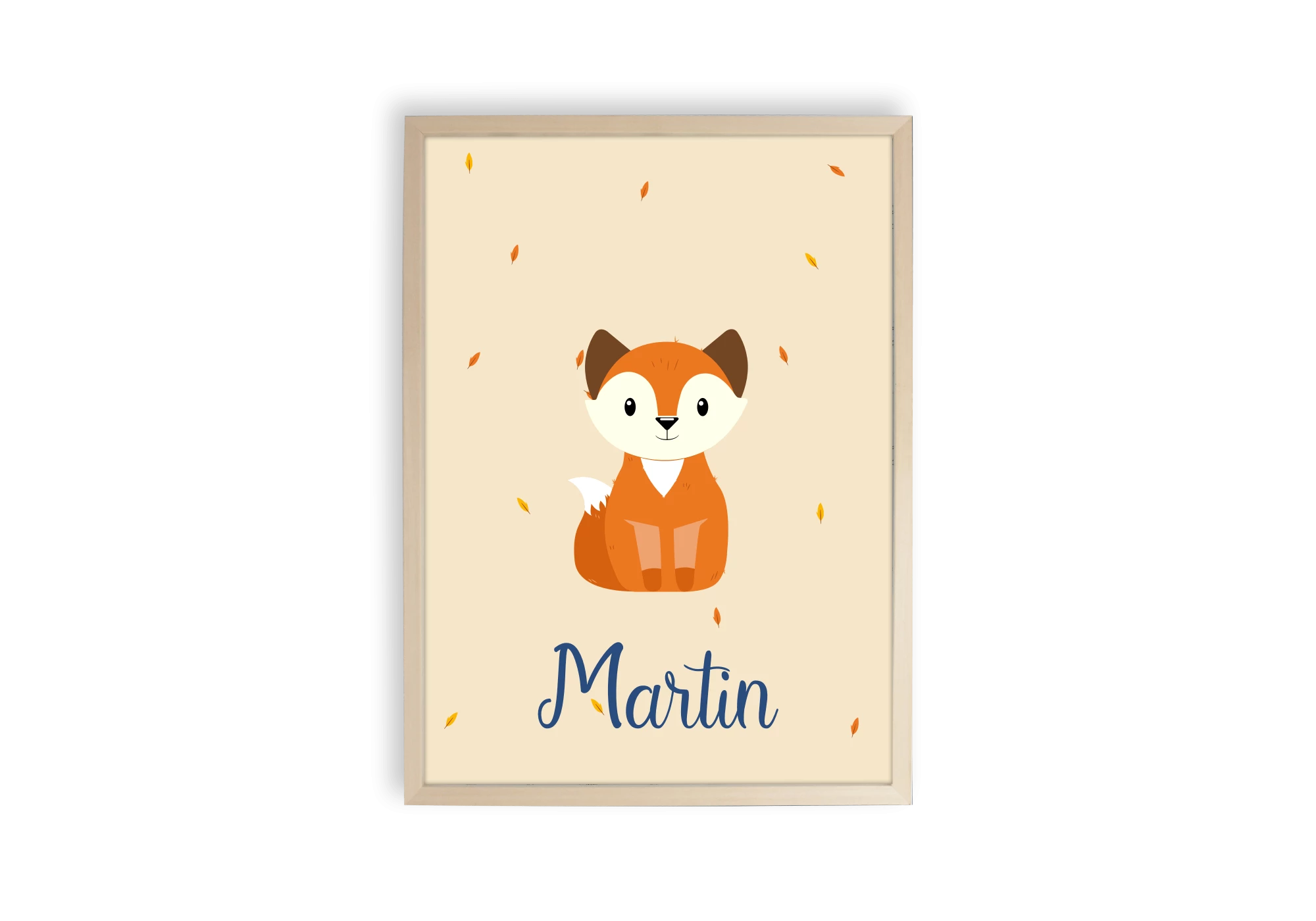 Affiche bébé renard personnalisable
