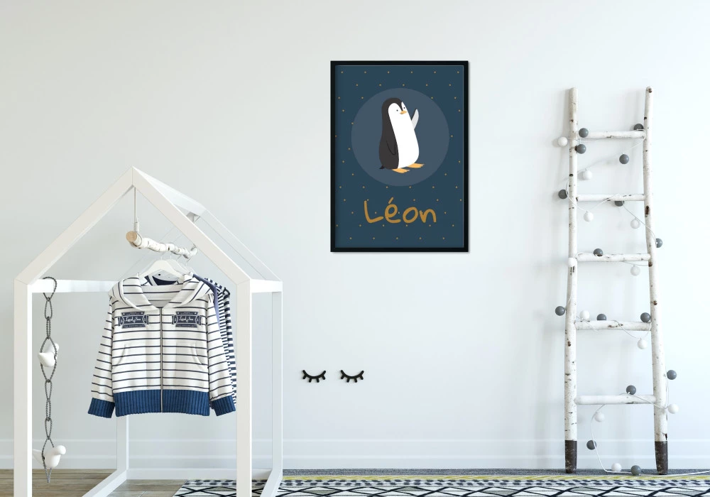 Poster pingouin personnalisable