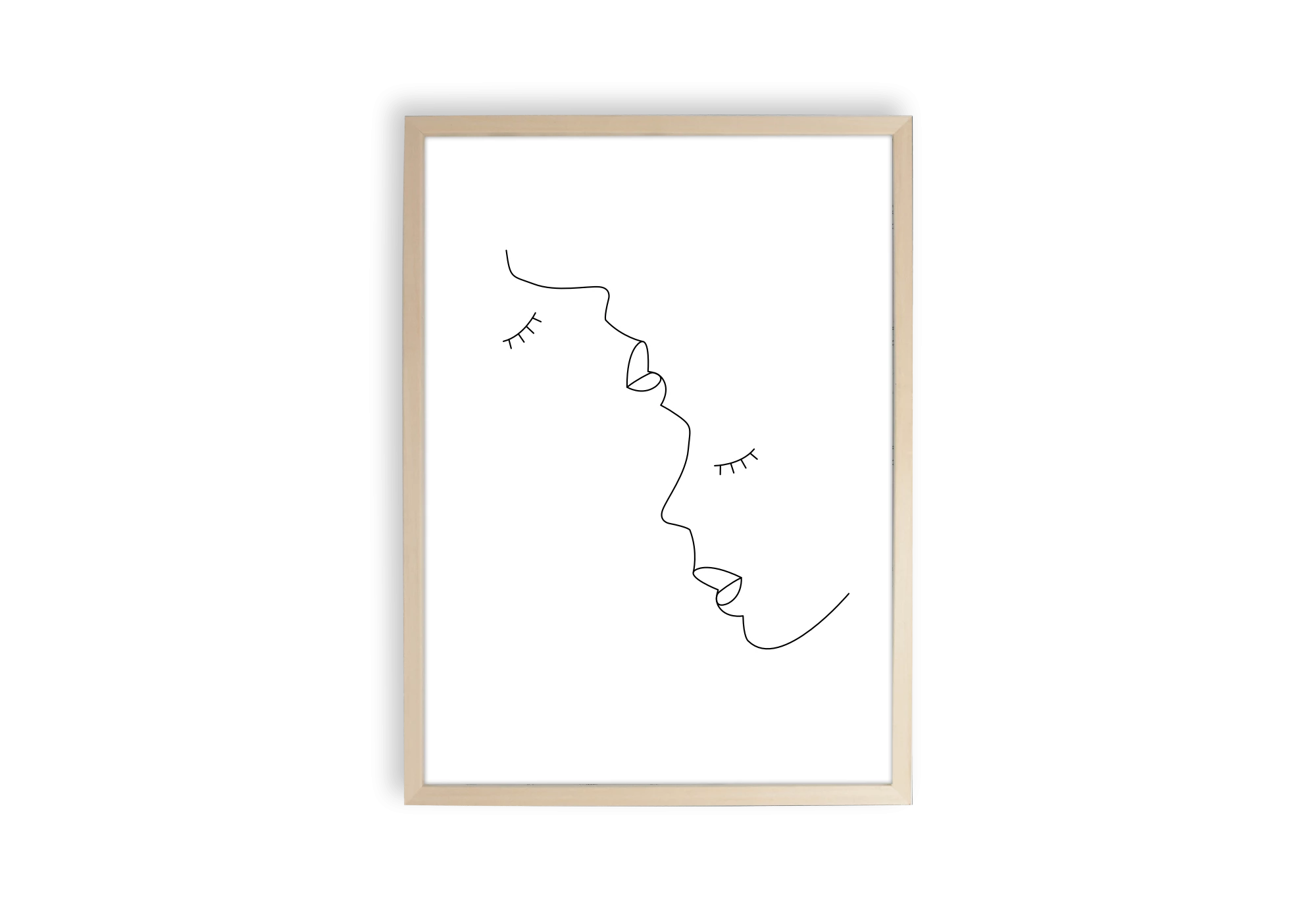 Affiche visage line art