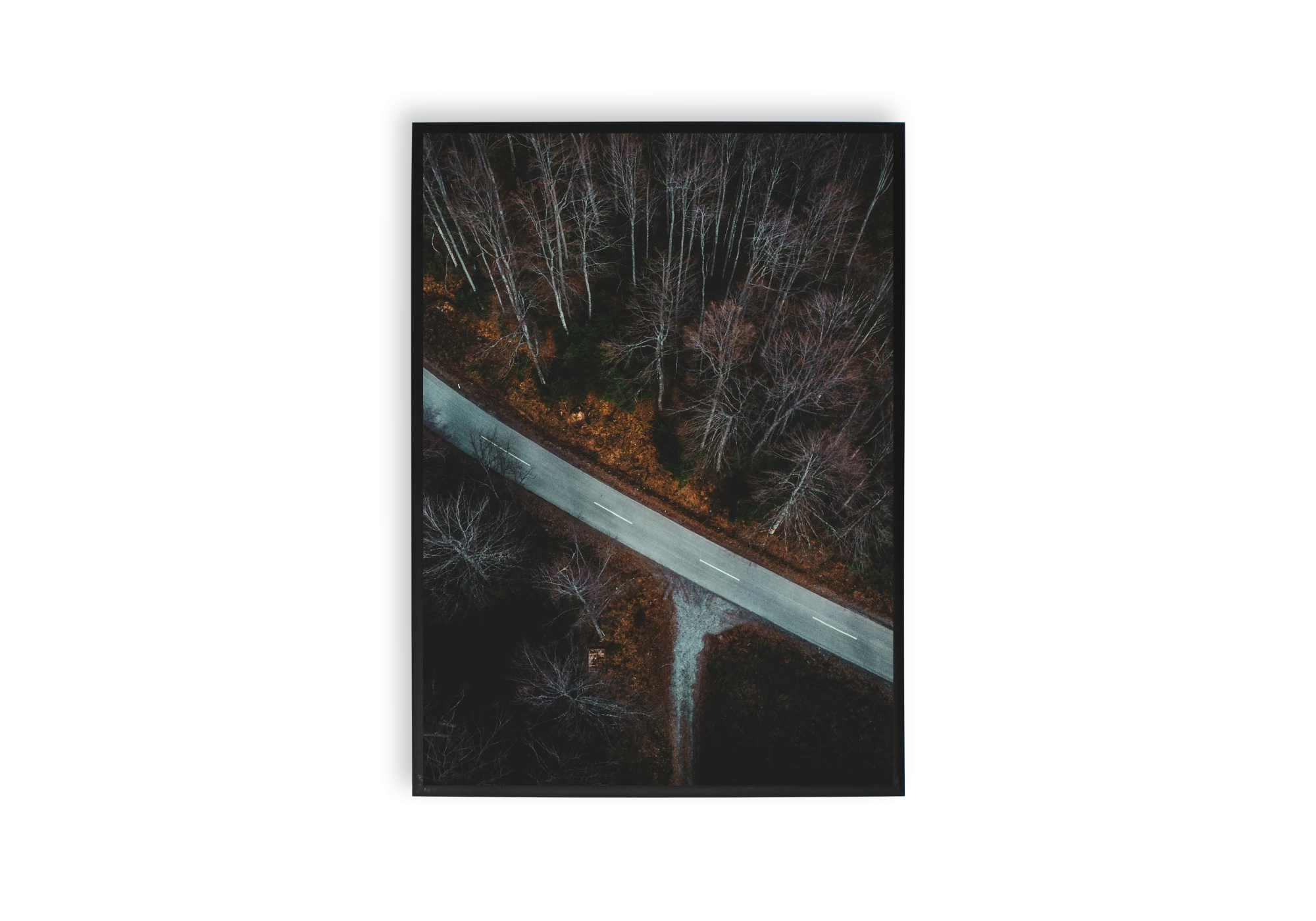 Explorez l'harmonie de la nature avec ce poster captivant d'une route sinueuse à travers une forêt. Parfait pour décorer votre maison, ce cadre apporte une touche de tranquillité à votre intérieur, invitant à la réflexion et à l'évasion. Idéal pour les amateurs d'affiches artistiques.