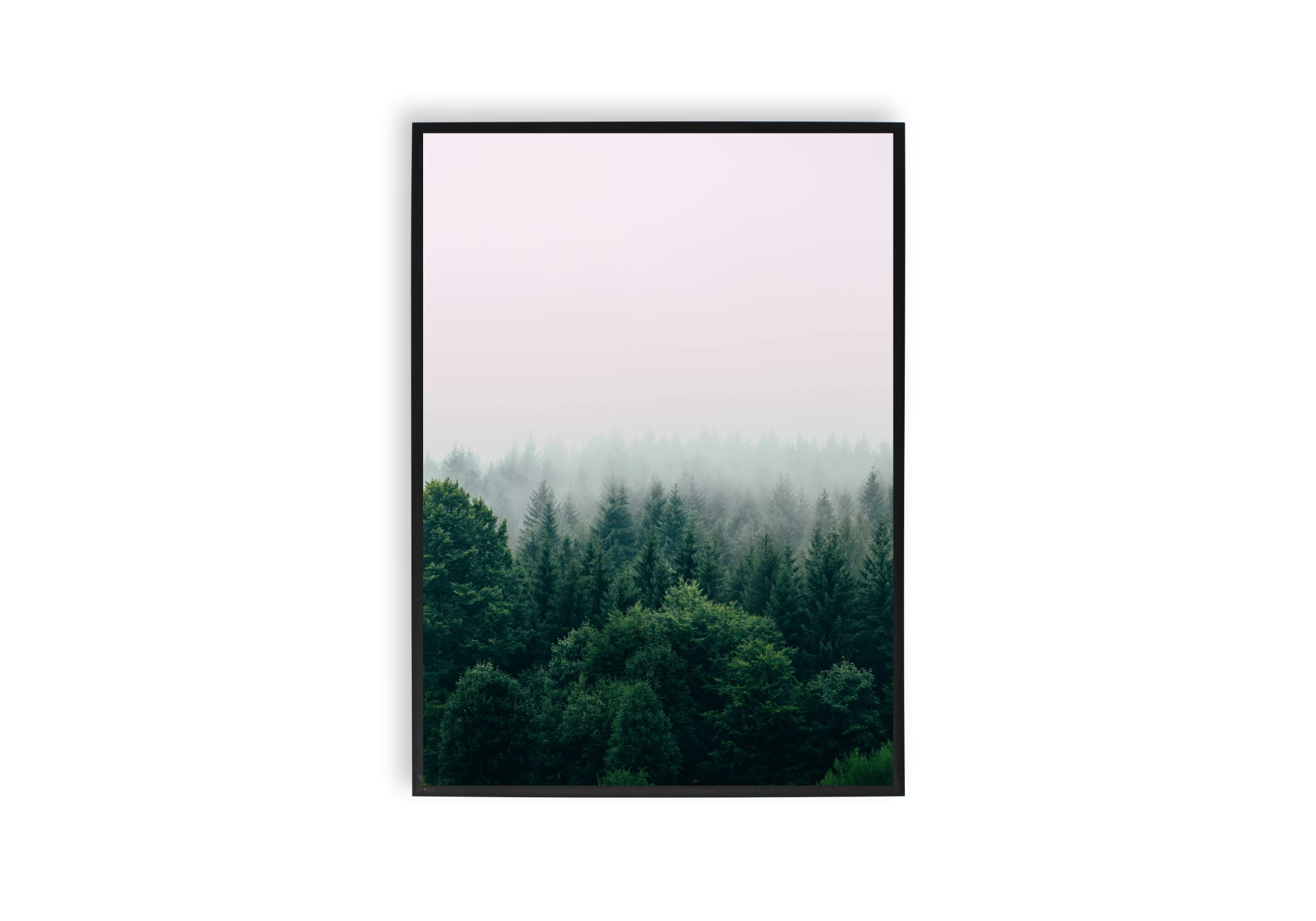Découvrez la sérénité de la nature avec ce magnifique poster encadré d'une forêt mystérieuse. Parfait pour ajouter une touche apaisante à votre intérieur, cette affiche embellira toute maison grâce à son cadre élégant et son ambiance paisible évoquée par les arbres et le brouillard.