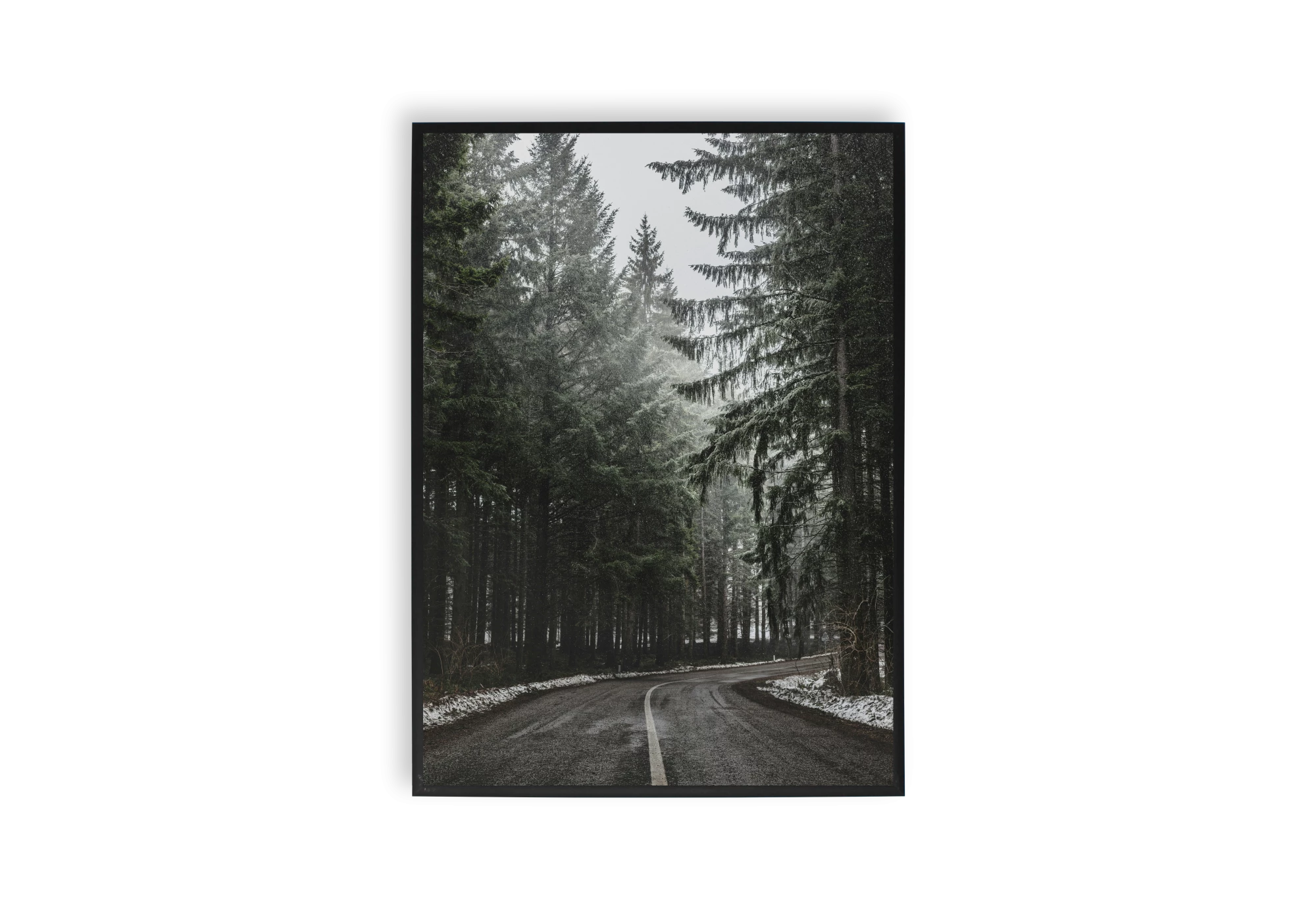 Cette affiche cadre invite à l'évasion au cœur d'une forêt mystérieuse en hiver. Parfaite pour sublimer l'intérieur de votre maison avec une touche de nature et de sérénité. Créez un espace apaisant avec cet élément décoratif incontournable parmi vos affiches préférées.