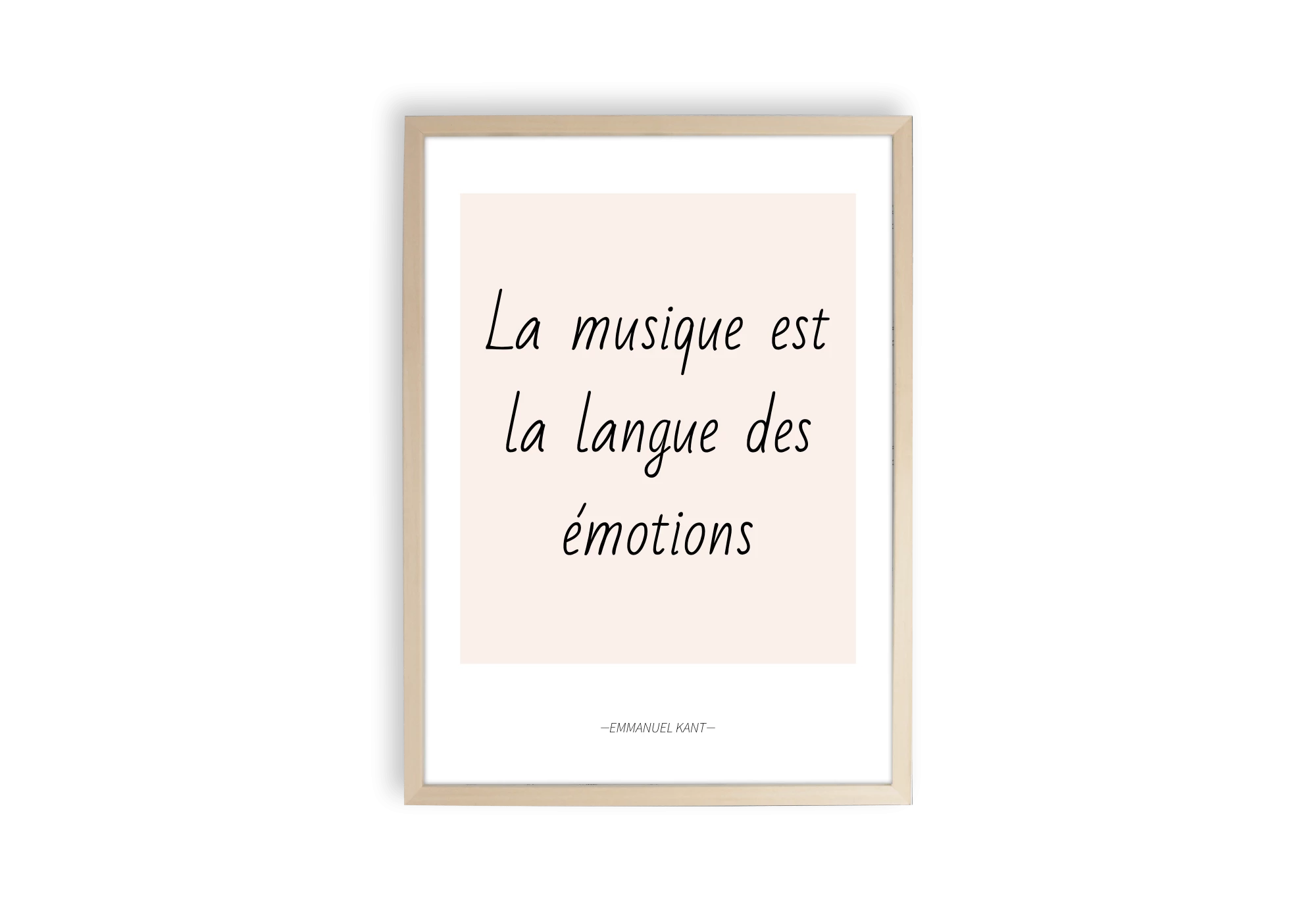 Affiche citation Emmanuel Kant la musique est la langue des émotions.