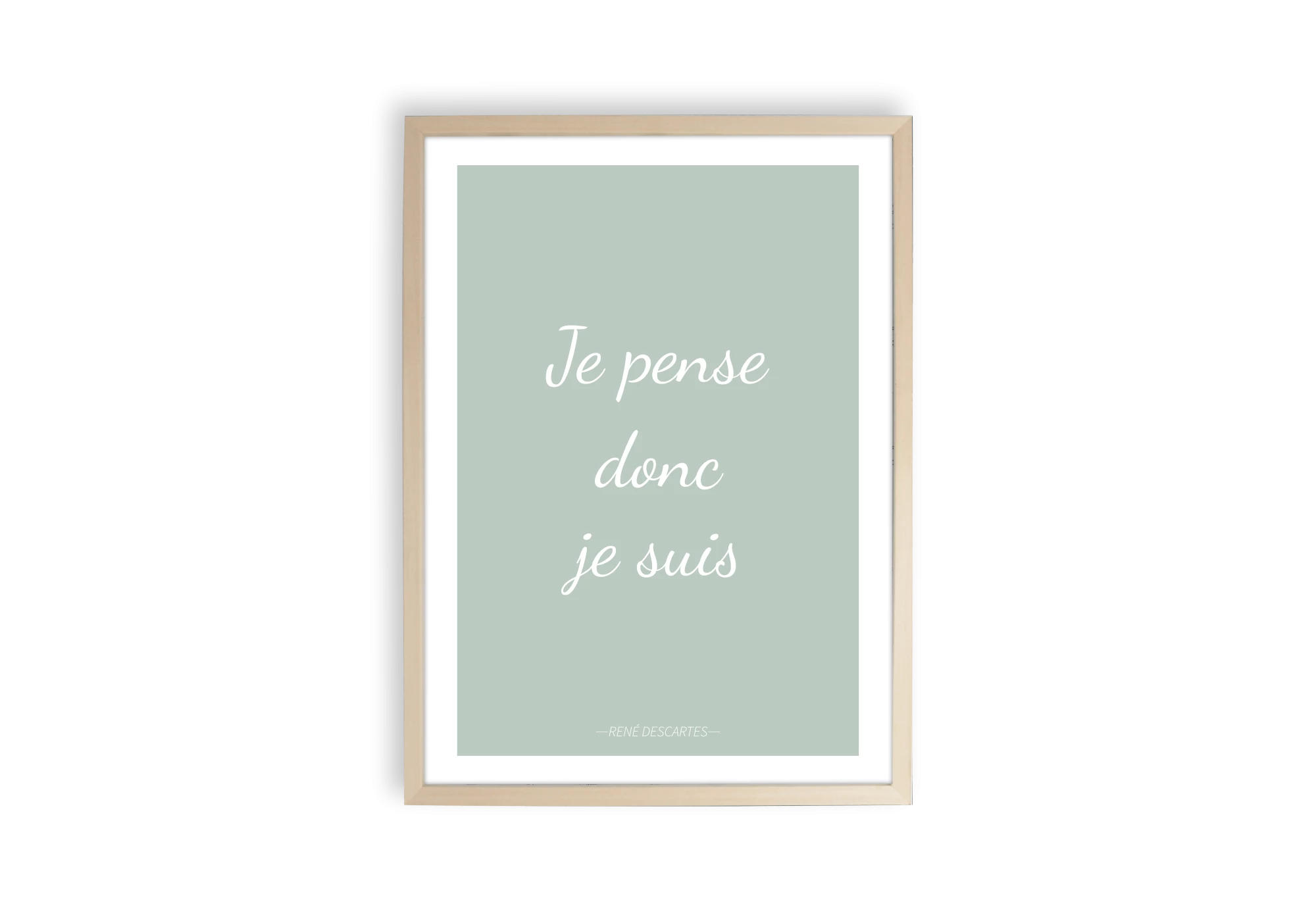 Affiche Je pense donc je suis de René Descartes
