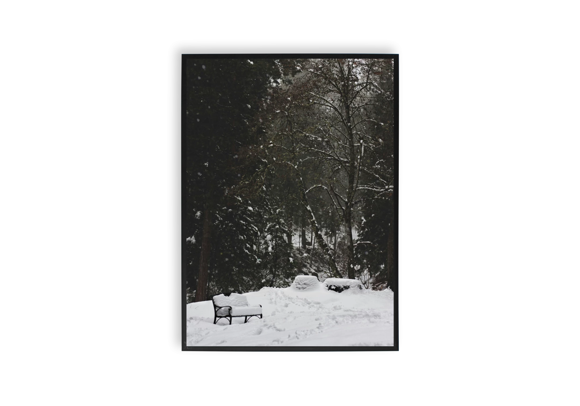 Plongez dans la sérénité de cet intérieur avec nos affiches en cadre. Ce poster présente un paysage hivernal serein, apportant une touche de tranquillité et d'élégance à votre maison. Embellissez votre espace avec ce chef-d'œuvre de l'art contemporain.