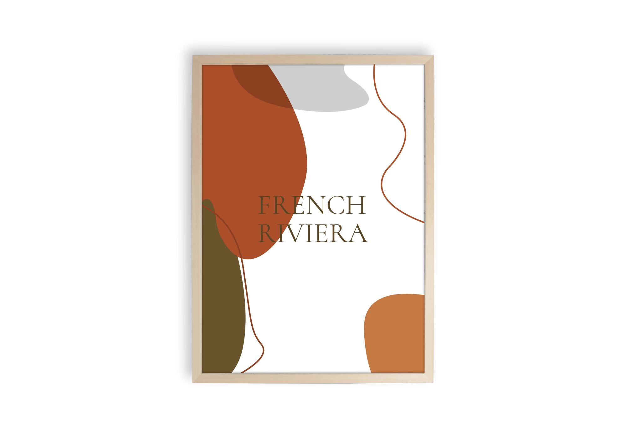 affiche terracotta inscription french riviera