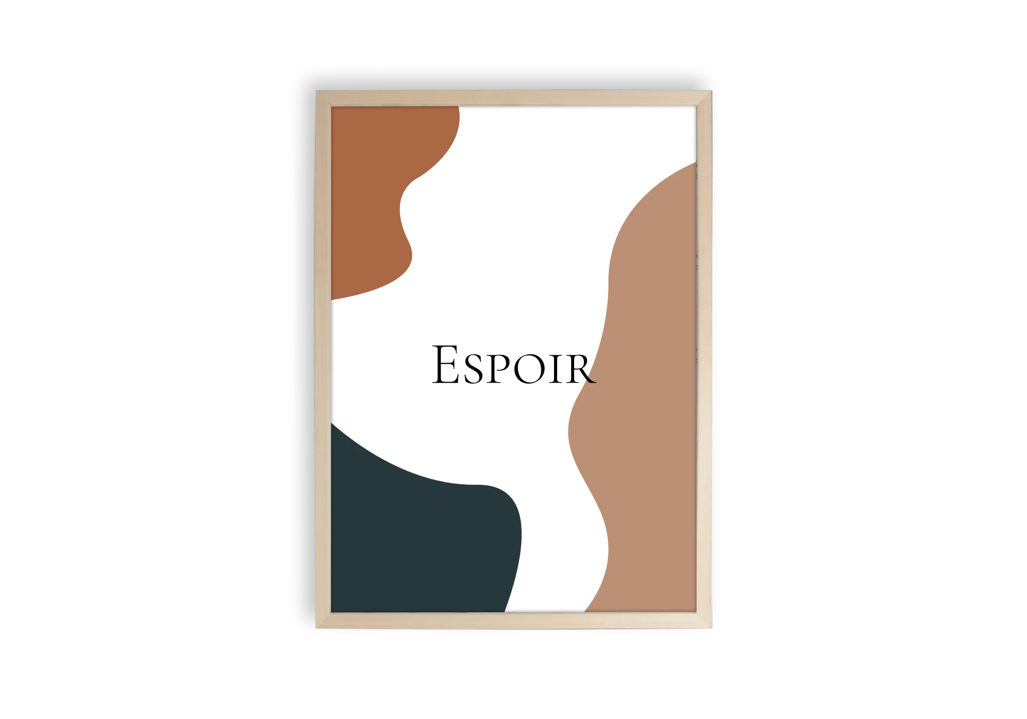 affiche message espoir terracotta