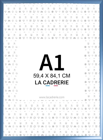 Découvrez notre élégant cadre A1 en aluminium bleu, idéal pour sublimer posters et affiches. Ce cadre photo A1, au design moderne, rehausse votre décoration intérieure, ajoutant une touche sophistiquée à tout espace.
