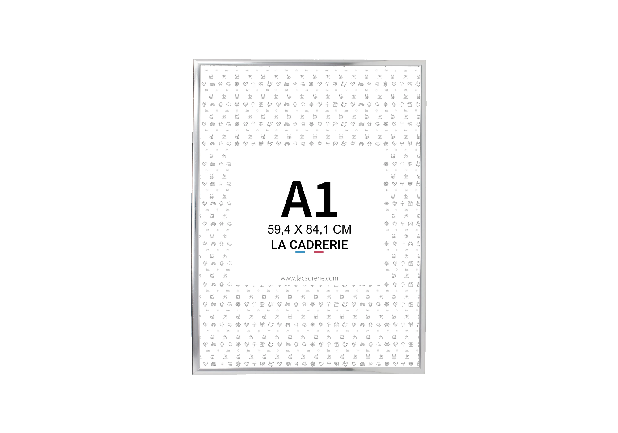 Cadre en aluminium argenté idéal pour encadrer vos photos et posters de dimensions 59,4x84,1 cm.