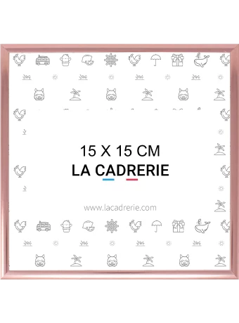 Découvrez notre élégant cadre 15x15cm en aluminium rose, idéal pour sublimer posters et affiches. Ce cadre photo 15x15cm, au design moderne, rehausse votre décoration intérieure, ajoutant une touche sophistiquée à tout espace.