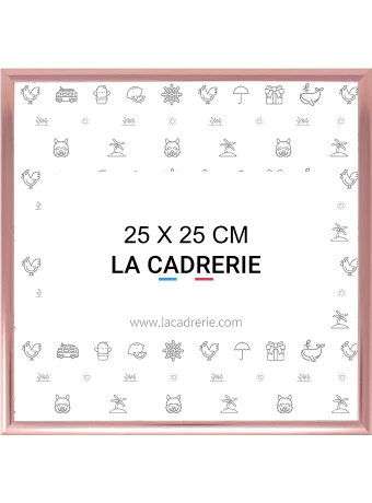 Découvrez notre élégant cadre 25x25cm en aluminium rose, idéal pour sublimer posters et affiches. Ce cadre photo 25x25cm, au design moderne, rehausse votre décoration intérieure, ajoutant une touche sophistiquée à tout espace.