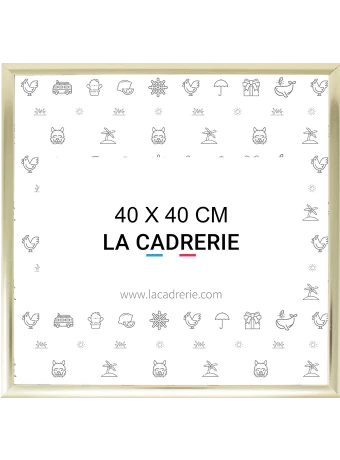 Découvrez notre élégant cadre 40x40 cm en aluminium doré, idéal pour sublimer posters et affiches. Ce cadre photo 40x40 cm, au design moderne, rehausse votre décoration intérieure, ajoutant une touche sophistiquée à tout espace.