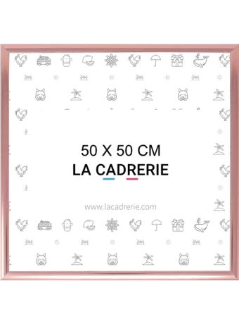 Découvrez notre élégant cadre 50x50 cm en aluminium rose, idéal pour sublimer posters et affiches. Ce cadre photo 50x50 cm, au design moderne, rehausse votre décoration intérieure, ajoutant une touche sophistiquée à tout espace.