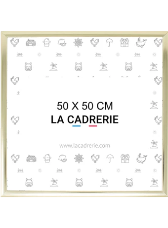 Découvrez notre élégant cadre 50x50 cm en aluminium doré, idéal pour sublimer posters et affiches. Ce cadre photo 50x50 cm, au design moderne, rehausse votre décoration intérieure, ajoutant une touche sophistiquée à tout espace.
