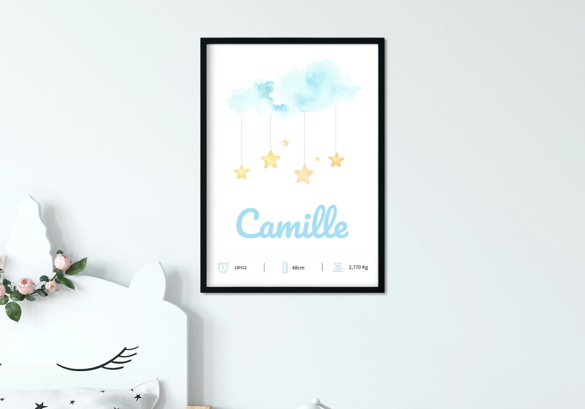 Poster personnalisable nuage