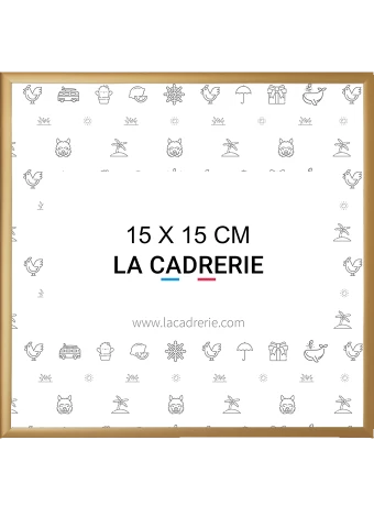 Découvrez notre élégant cadre 15x15cm en aluminium or cuivré mat, idéal pour sublimer posters et affiches. Ce cadre photo 15x15cm, au design moderne, rehausse votre décoration intérieure, ajoutant une touche sophistiquée à tout espace.