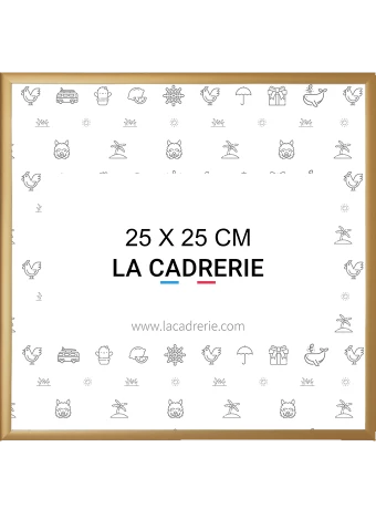 Découvrez notre élégant cadre 25x25cm en aluminium or cuivré mat, idéal pour sublimer posters et affiches. Ce cadre photo 25x25cm, au design moderne, rehausse votre décoration intérieure, ajoutant une touche sophistiquée à tout espace.