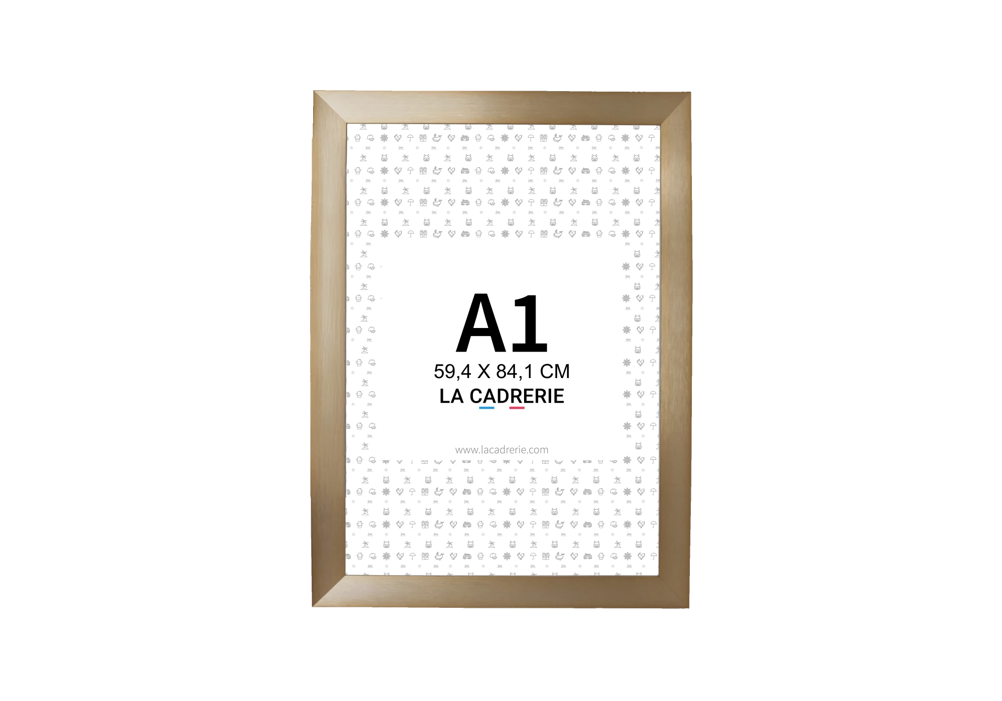 Cadre en aluminium champagne intense idéal pour encadrer vos photos et posters de dimensions 59,4x84,1 cm.