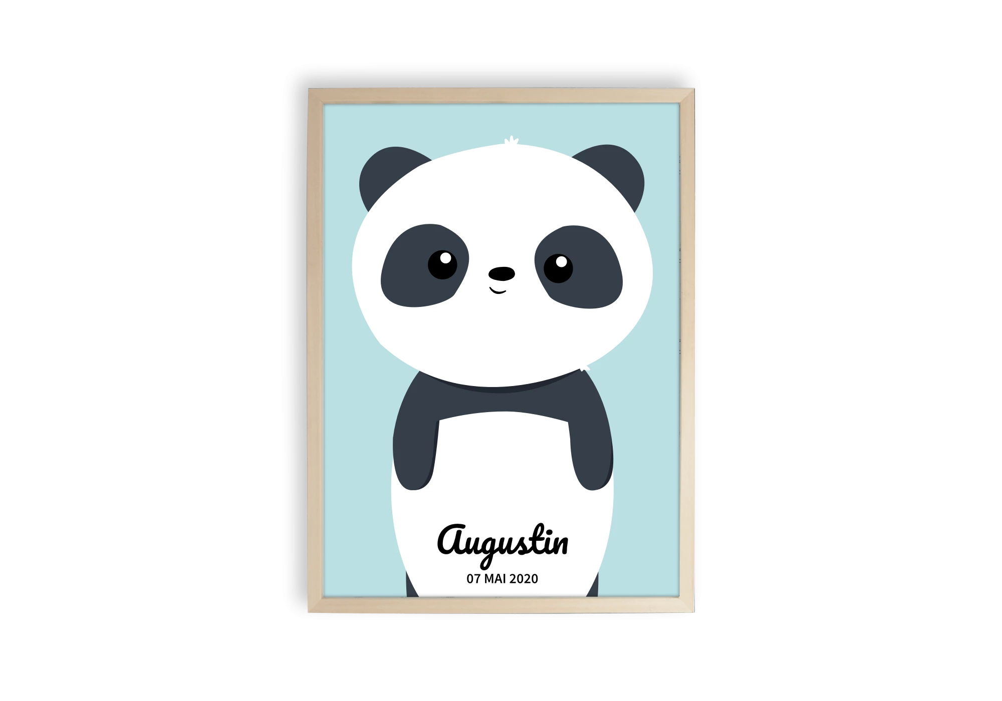 Affiche prénom personnalisable panda