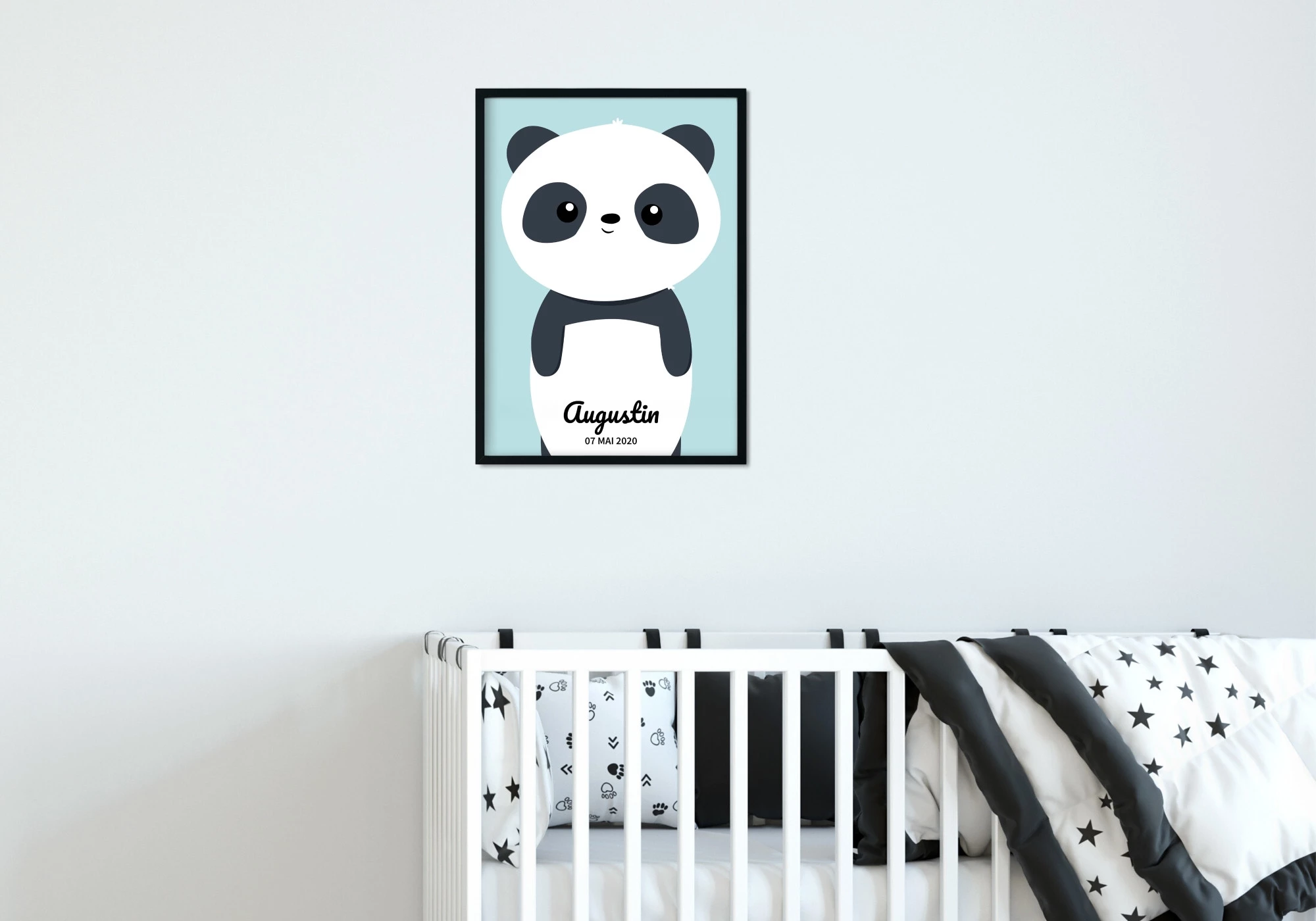 Poster panda personnalisable